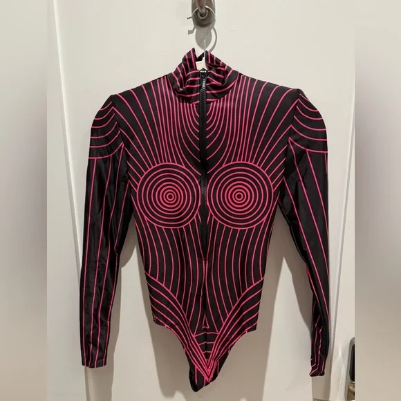 NWoT Badinka Maxima Pink Serious Bodysuit - Picture 5 of 6